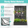 TOAOTBNBO Outdoor Planter Box with Square-Hole Trellis, Metal Raised Garden Bed for Climbing Plants, Galvanized Garden Box with Drainage Holes - 4 of 4