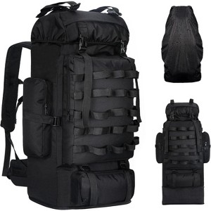 Expandable Large Military Tactical Backpack, Waterproof Molle Racksack Travel Backpacking Daypack - 1 of 4