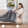 Heated Blanket Electric Throw Twin Size with Dual Control,Reversible Flannel Heating Blankets,Soft Heated Throws with 5 Heat Settings and 10 Hours Aut - 2 of 4