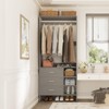 Aheaplus 30'' Freestanding Closet Organizer with Hanging Rods and Drawers, Closet System with Storage Shelves - 2 of 4