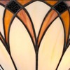 Regency Hill Filton Tiffany Style Wall Light Sconces Set of 2 Bronze Hardwire 12 1/4" Fixture Brown White Art Glass for Bedroom Bathroom Vanity House - 3 of 4