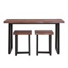 3-Piece Dining Set with Rectangular Table and 2 Stools - 3 of 4