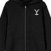 Yellowstone Sticker Art and Logo Adult Black Zip-Up Hoodie - 2 of 4