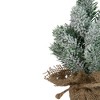Northlight 0.8 FT Flocked Mini Pine Cone Christmas Tree in Beige Burlap Pot - 4 of 4