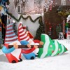 Angel Sar 7FT Christmas Inflatable, Gnomes Pulling Tree with LED Lights, Funny Yard Blow Up Decor for Holiday Party Indoor Outdoor - 2 of 4