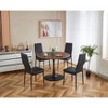 MAYEERTY 42.1"WOOD COLOR TOP Tulip Table Mid-century Pedestal Leisure Coffee Table - 3 of 4
