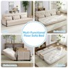 Mjkone Muti-Functional Folding Floor Sofa Bed,3-Seater/2-Seater/1-Seater Lazy Futon Sofa with Pillows,6 Position Adjustable Backrest - 2 of 4
