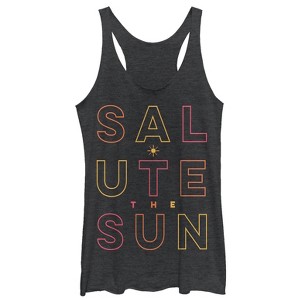 Women's CHIN UP Sun Salute Racerback Tank Top - 1 of 3