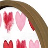 Creative Products I Heart You Watercolor 20 x 20 Round Brown Framed Print - 3 of 4