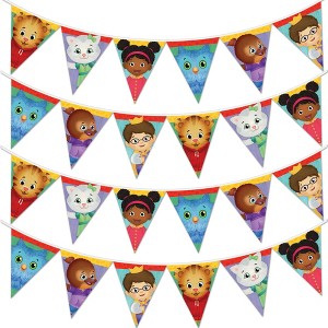 Treasures Gifted Daniel Tiger Pennant Banners - Pre-strung Triangle Pennant Banners - Daniel Tiger Birthday Party Decorations - 1 of 4