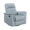 Genuine Leather Swivel Glider Reclining Chair with Luxury Style - 3 of 4