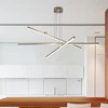 Airsurfer 48" LED Geometric Chandelier - 3-Arm Adjustable Hanging Light for Dining/Living Room & Office - 3 of 4