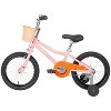 Hykolity Kids Bike Boy Girl Bicycle 16 inch for Children Age 4-7 Years Old Height 41-53 in Child Sport Bike includes Training Wheel Basket Peach Pink - 2 of 4