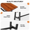 Karl Home | Light Brown Fir Wood Outdoor Bench - 4 of 4