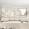170" Oversized Cloud Modular Sectional Couch, Premium Corduroy 3-Seater Extra-Thick Armrests, Good Resilience Cushion, 12 Throw Pillows - 2 of 4