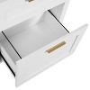 Martha Stewart Hutton Shaker Style Home Office 4 Drawer Lateral File Cabinet in White with Polished Brass Hardware - 4 of 4