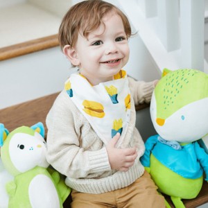 Whimsical Muslin & Terry Cloth Bib Set - 1 of 4