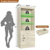 Aheaplus 71'' Tall Storage Bookcase, Bookshelf with 3-Tier Open Shelves and 3 Drawers, Wood Storage Cabinet - 3 of 4