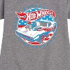 Girls' - Hot Wheels - Red, White and Blue Muscle Car Graphic Short Sleeve Fleece Dress - 2 of 4