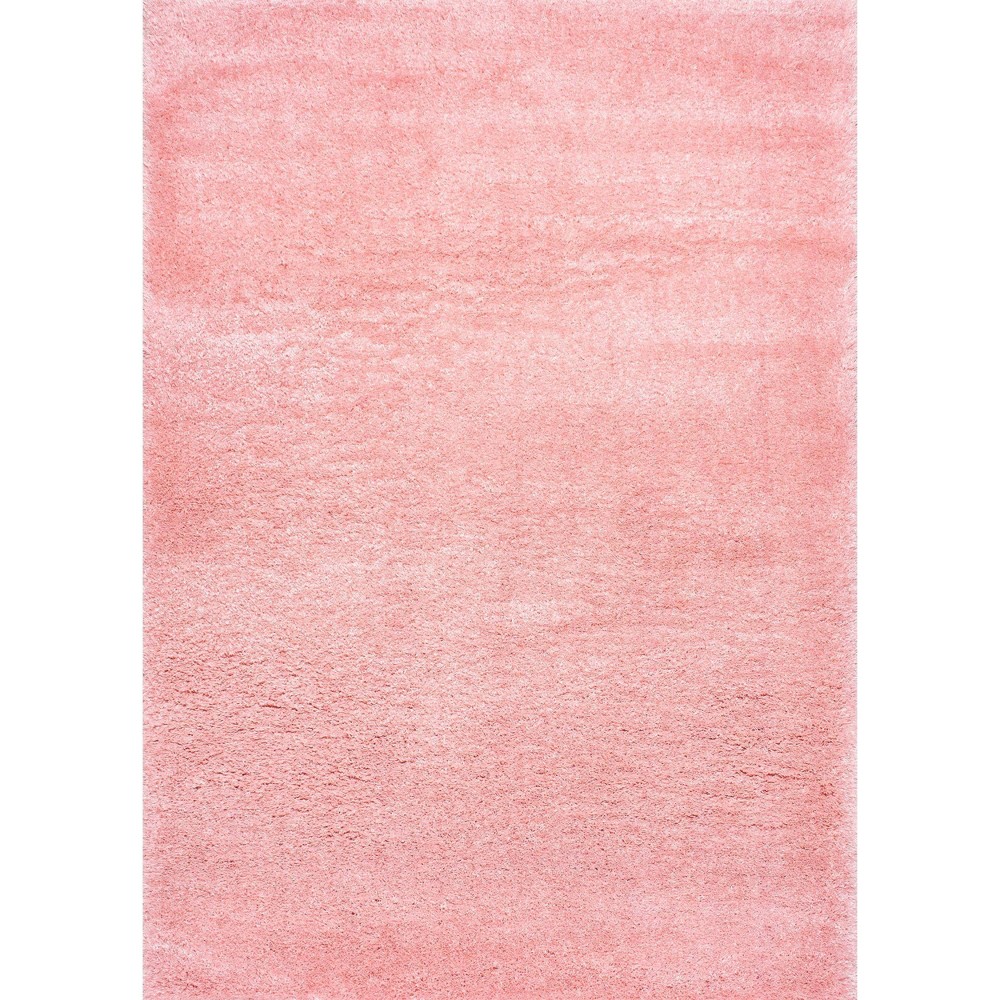 Pink Solid Loomed Area Rug 5'x8' - nuLOOM