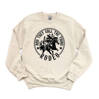 Simply Sage Market Women's Graphic Sweatshirt Call The Thing Rodeo Circle