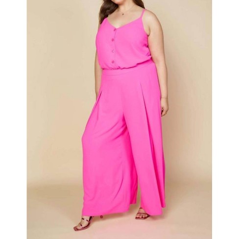 Women's Ultra pink Palazzo pants - SKIES ARE BLUE - image 1 of 4