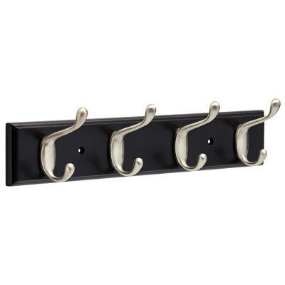 Franklin Brass 5pk Single Prong Robe Hook Flat Black - Franklin Brass