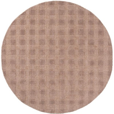 Genre GRE901 Hand Loomed Indoor Area Rug - Brown - 6' Round - Safavieh