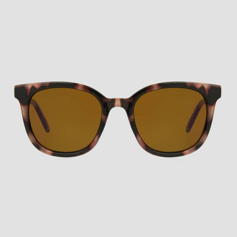 Women&#39;s Tortoise Shell Print Crystal Plastic Square Sunglasses - Universal Thread&#8482; Brown, 1 of 4