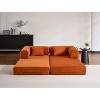 Okak Convertible Sleeper Sofa Bed Loveseats with Fixed-Shape Frame,Corduroy Folding Futon Couch for Living Room,Apartments - 2 of 4