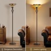 GTCLIGHTING Tiffany Floor Lamp, 71in Torchiere Tall Floor Lamps with Stained Glass, Reading Light for Living Room Corner Bedroom Home Office - 3 of 4