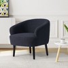 WestinTrends Alexandria 29" Wide Mid Century Modern Faux Shearling Barrel Accent Arm Chair - 2 of 4