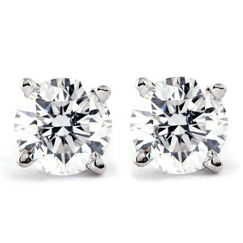 Pompeii3 1 4ct Round Diamond Stud Earrings In 14k White Or Yellow