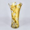 Slickblue Wide Flared Glass Vase, Hand Gilded Curved Design, Handmade Centerpiece for Home Décor, Color & Size Options - 3 of 4