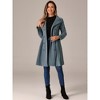 INSPIRE CHIC Women's Velvet A-Line Steampunk Double Breasted Winter Trench Coats - 4 of 4