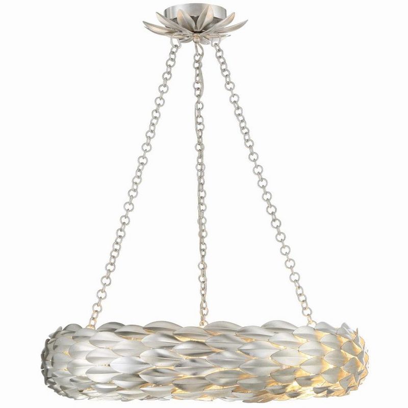 Crystorama Lighting Broche 6 - Light Pendant in  Antique Silver, 1 of 2