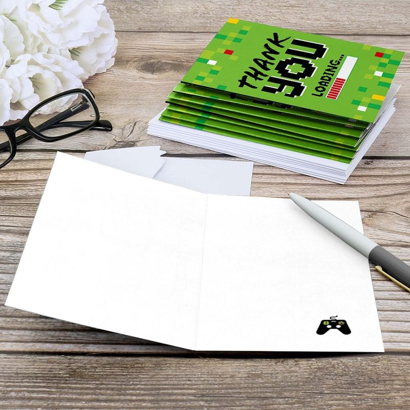 Big Dot of Happiness Game Zone - Pixel Video Game Party or Birthday Party Thank You Cards (8 count), 5 of 7