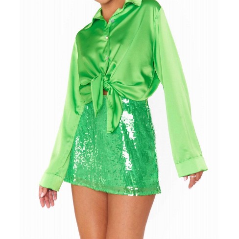 Show Me Your Mumu Women's All Night Skort - Sequin Pull-On Skirt Shorts