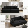 86.5'' Sleeper Sectional Sofa with Chaise Lounge, Oversized Corduroy Sofa Bed with USB Ports & Cup Holders for Living Room Bedroom-3irtyhousy - 2 of 4