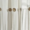 Set of 2 Farmhouse Linen Button Kitchen Curtain Tiers - Lush Décor - 3 of 4