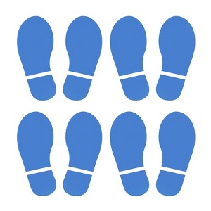 Unique Bargains Home Classroom Floor Stairs Decal PVC Footprint Sticker 4 Pairs - 1 of 4