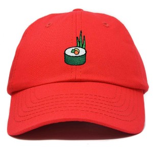 Dalix Sushi Roll Embroidered Maki Cotton Dad Hat Baseball Cap Adjustable Womens - 1 of 4