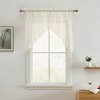HLC.ME Sophia Floral Rod Pocket Lace Short Cafe Swags for Small Windows, Kitchens, and Basements - Set of 2 - 3 of 4