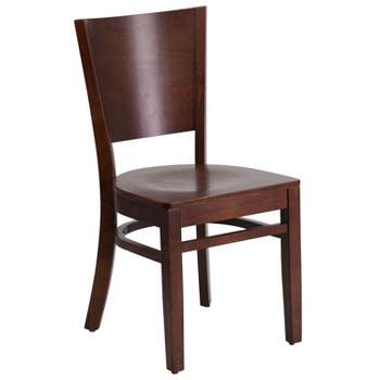 Emma and Oliver Solid Back Wooden Restaurant Dining Chair