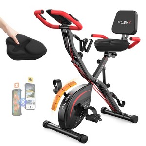 YOSUDA Folding Exercise Bike, 5 IN 1 Stationary Bikes for Home 6.6 LBS  Flywheel, Back Support Cushion Indoor Workout Cycling Bike for Home Gym