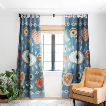 Carey Copeland Written in the Stars Milagros 84" x 50" Single Panel Blackout Window Curtain - Deny Designs