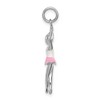 Black Bow Jewelry Sterling Silver and Enameled 3D Ballerina Pendant - 2 of 4