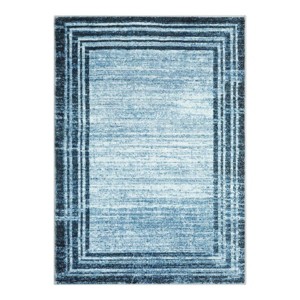 Lahome Loop Border Gradient Style Short Pile Velvet Rectangular Indoor Area Rug - 1 of 1