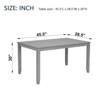 NicBex 45.5 Inch Wood Rectangle Dining Table,Kitchen Table for 4 to 6,Living Meeting Room,Small Space - 3 of 4