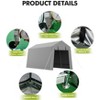 Motorcycle Storage Shed,Heavy Duty Portable Tent with Rolled Zipper Door,Waterproof Design for ATV,Motorcycle - 4 of 4